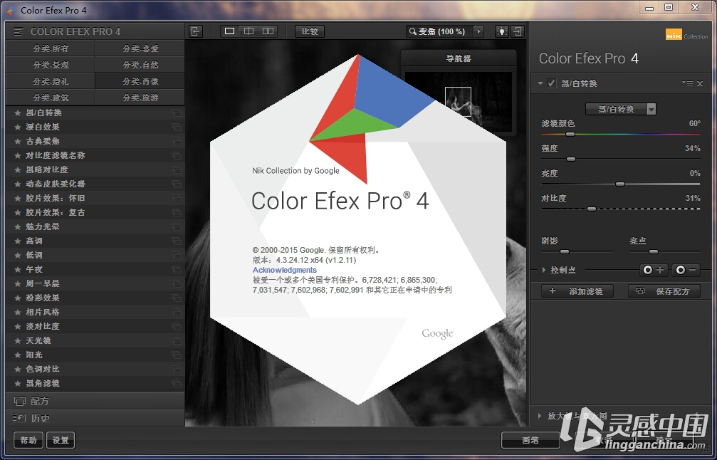 Google Nik Collection 1.2.11(7合1) 中文版 Win(支持CC2015）  灵感中国网 www.lingganchina.com