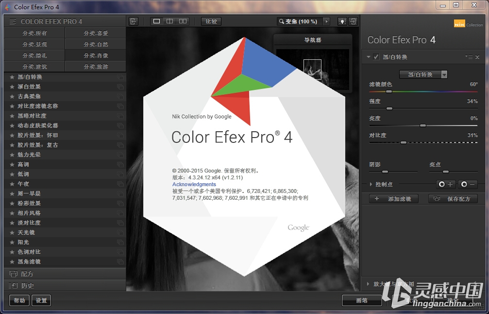 Google Nik Collection 1.2.11(7合1) 中文版 Win(支持CC2015）  灵感中国社区 www.lingganchina.com