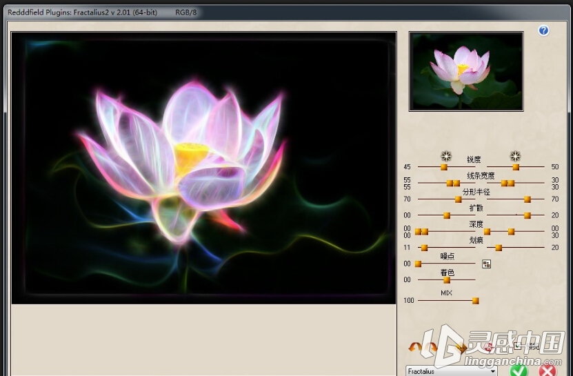 PS线之绘艺术滤镜Redfield Fractalius2 v2.01汉化版32+64支持PS CC2015  灵感中国社区 www.lingganchina.com