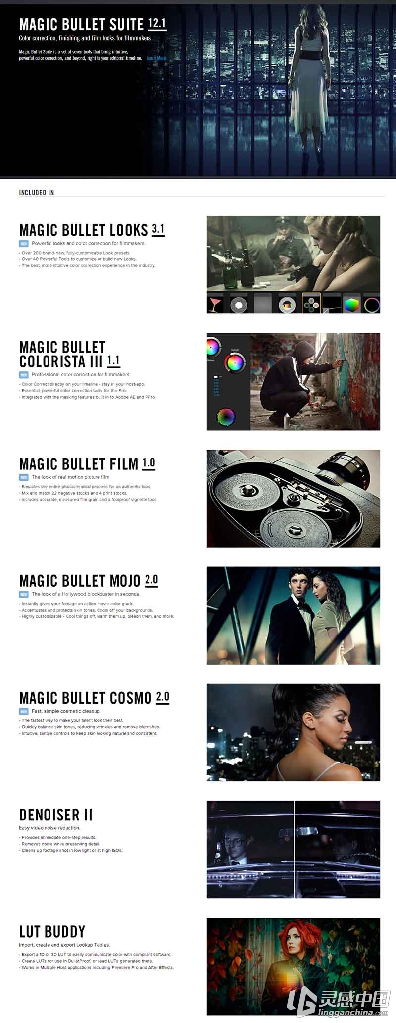 红巨星视觉特效插件包V12.1.1CE版 Red Giant Magic Bullet Suite v12.1.1 CE  灵感中国社区 www.lingganchina.com