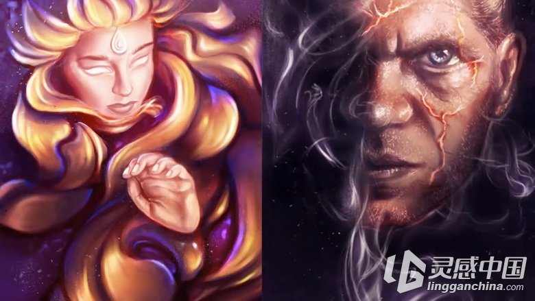 photoshop奇幻风格角色绘画教程 TutsPlus – Fantasy Digital Portraits  灵感中国网 www.lingganchina.com