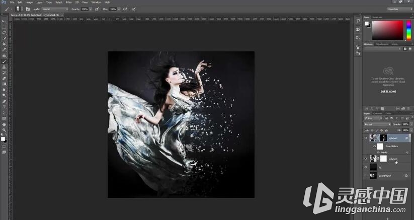 Photoshop 创建飞溅特效视频教程Creating Splatter Effect in Photoshop  灵感中国网 www.lingganchina.com