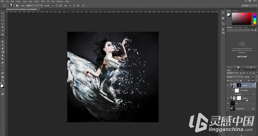 Photoshop 创建飞溅特效视频教程Creating Splatter Effect in Photoshop  灵感中国社区 www.lingganchina.com