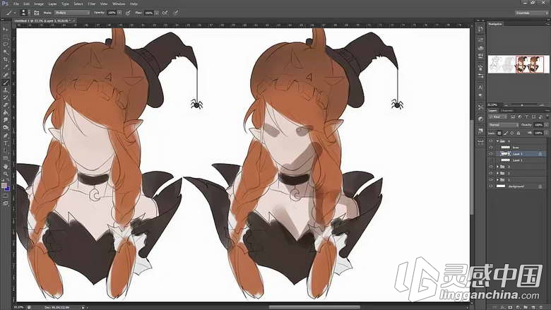 Photoshop卡通角色手绘教程第二十三季 Sakimi Chan Patreon Term 23  灵感中国网 www.lingganchina.com