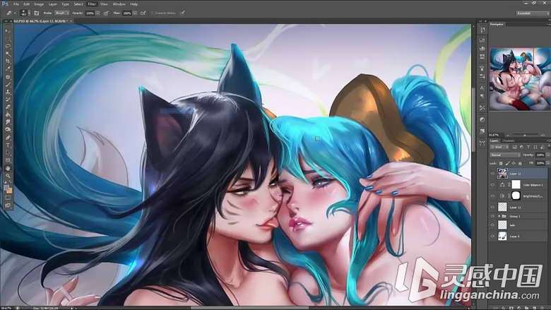Photoshop卡通角色手绘教程第二十四季 Sakimi Chan Patreon Term 24  灵感中国网 www.lingganchina.com