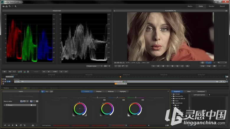 SpeedGrade CC色彩校正完整训练视频教程 Total Training SpeedGrade CC  灵感中国社区 www.lingganchina.com
