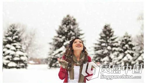 50高清雪花叠加合成前景素材  灵感中国网 www.lingganchina.com