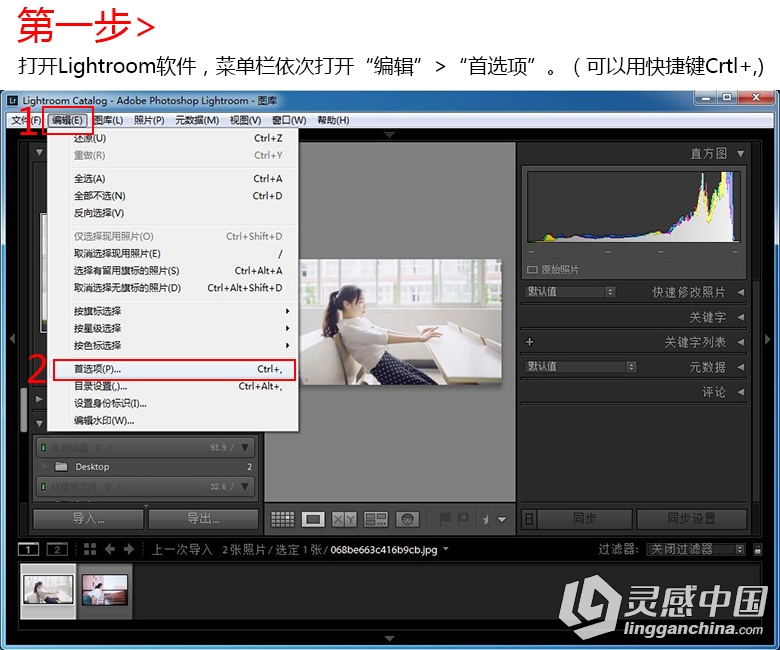 Lightroom软件导入预设安装方法 --LR笔刷预设导入教程  灵感中国网 www.lingganchina.com
