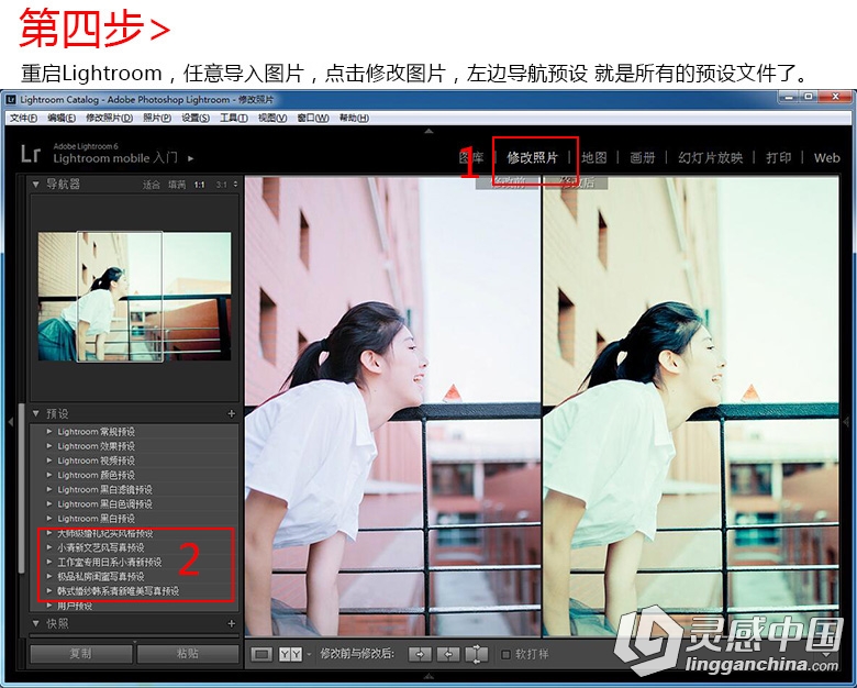 Lightroom软件导入预设安装方法 --LR笔刷预设导入教程  灵感中国社区 www.lingganchina.com