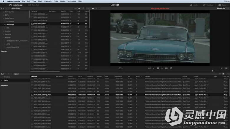 DaVinci Resolve12达芬奇色彩分级基础训练视频教程  灵感中国网 www.lingganchina.com
