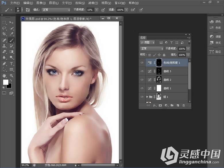 Photoshop人像调色磨皮技法中文视频教程 （多案例.附素材)  灵感中国网 www.lingganchina.com