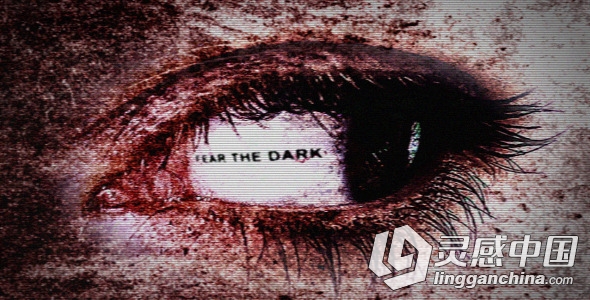 恐惧眼神包装动画AE模板 Videohive Fear the Dark Logo Reveal  灵感中国网 www.lingganchina.com