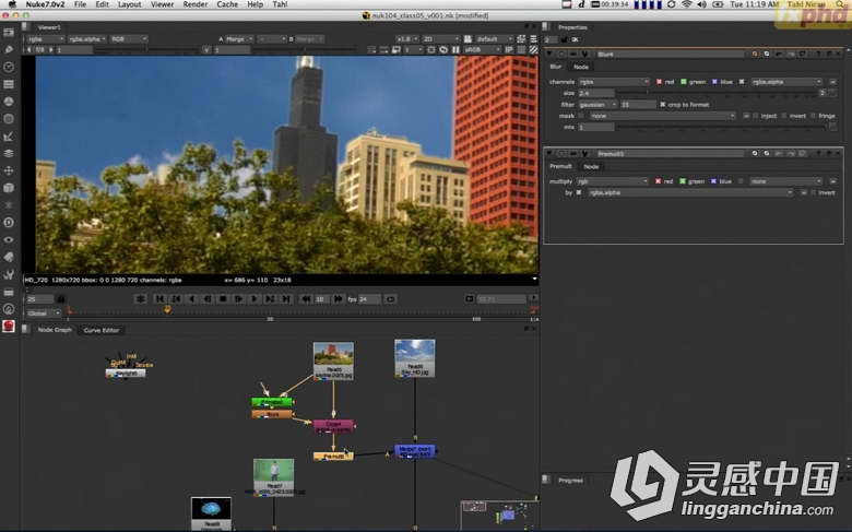 NUKE 7综合训练视频教程 FXPHD NUK104 Introduction to NUKE 7  灵感中国网 www.lingganchina.com