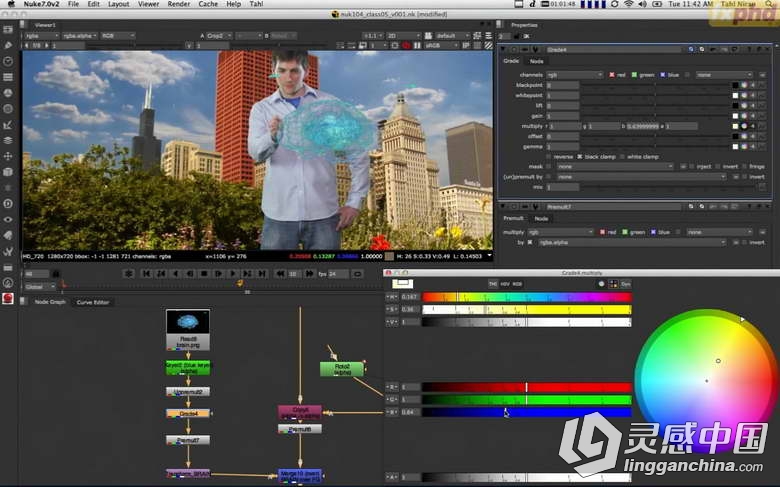 NUKE 7综合训练视频教程 FXPHD NUK104 Introduction to NUKE 7  灵感中国网 www.lingganchina.com