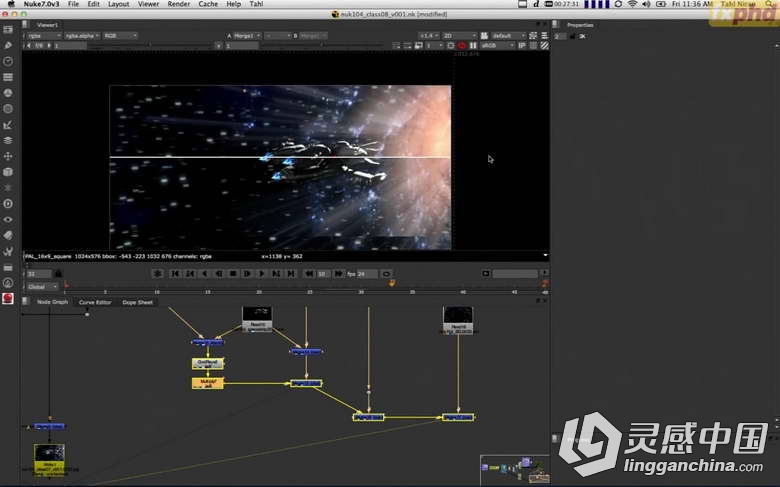 NUKE 7综合训练视频教程 FXPHD NUK104 Introduction to NUKE 7  灵感中国网 www.lingganchina.com