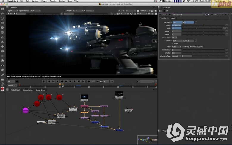 NUKE 7综合训练视频教程 FXPHD NUK104 Introduction to NUKE 7  灵感中国网 www.lingganchina.com
