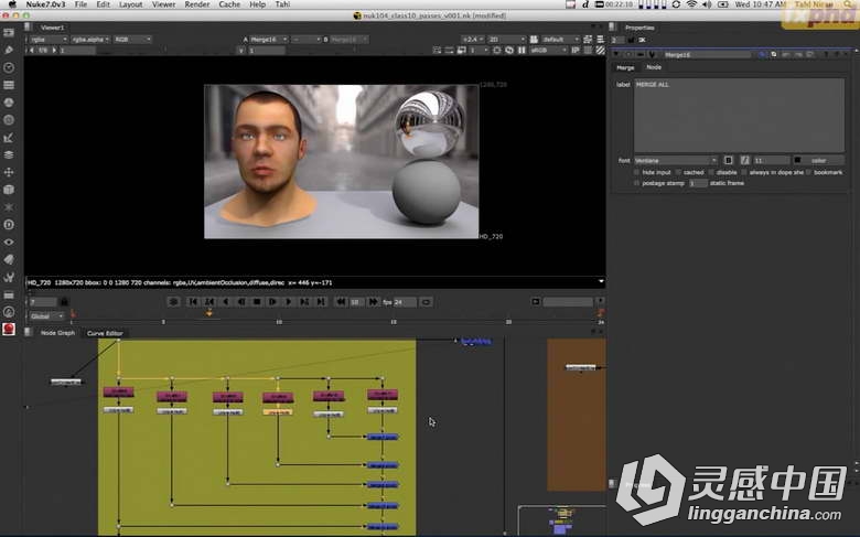 NUKE 7综合训练视频教程 FXPHD NUK104 Introduction to NUKE 7  灵感中国网 www.lingganchina.com