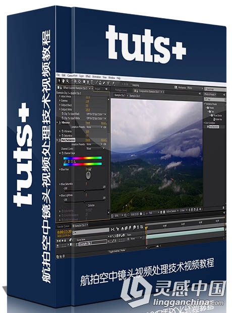 航拍空中镜头视频处理技术视频教程 Tutsplus Cinematic Drone Video Post-Production  灵感中国网 www.lingganchina.com