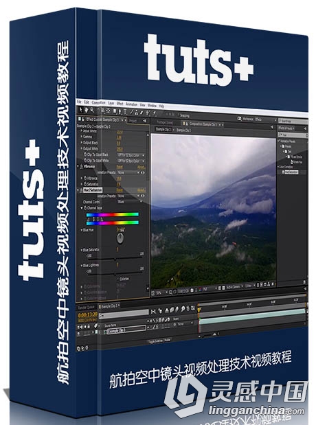 航拍空中镜头视频处理技术视频教程 Tutsplus Cinematic Drone Video Post-Production  灵感中国社区 www.lingganchina.com