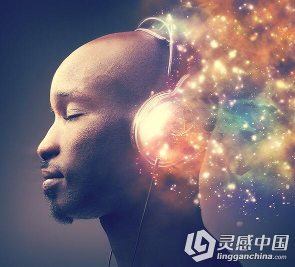 超酷宇宙粒子光效PS动作 Cosmic Photoshop Action 附视频教程  灵感中国网 www.lingganchina.com