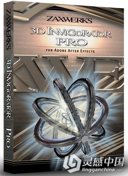 AE强悍的3D文字3D元素创建插件 Zaxwerks 3D Invigorator PRO v8.6.0 for AE Win  灵感中国网 www.lingganchina.com