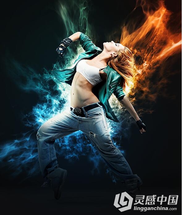 Gif动画冲击波PS动作 Gif Animated Shockwave PS Action 附操作演示教程  灵感中国网 www.lingganchina.com