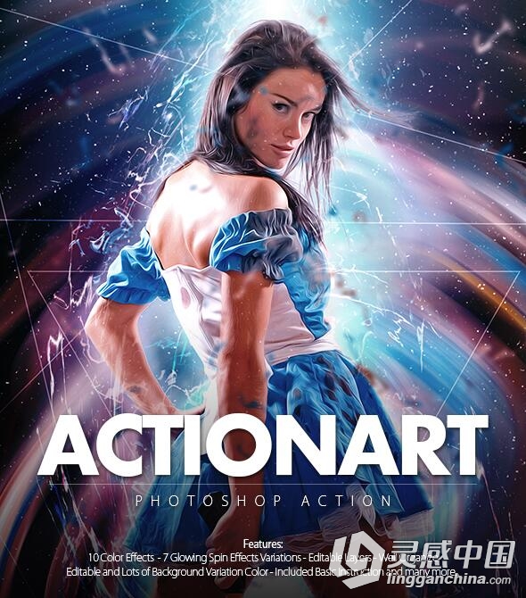 超酷行为艺术PS动作 Actionart Photoshop Action 附视频教程  灵感中国网 www.lingganchina.com