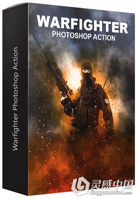 烟雾/火/粒子爆炸PS动作 Warfighter Photoshop Action 附视频教程  灵感中国网 www.lingganchina.com