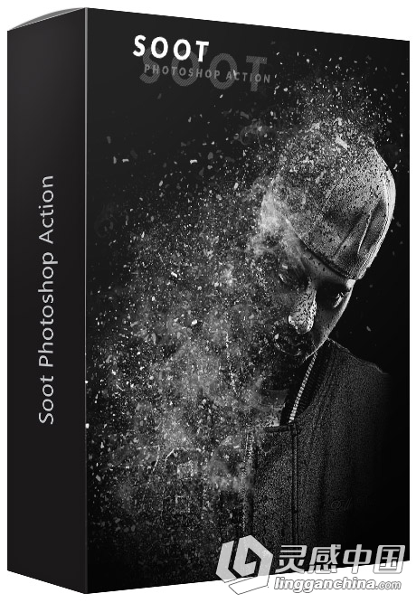 烟尘粒子分散动作 Soot Photoshop Action 附视频教程  灵感中国网 www.lingganchina.com