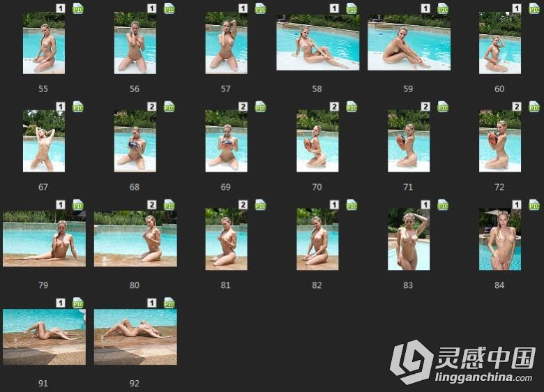 RAW045-欧美名模私房摄影尼康NEF修图RAW原片素材92P  灵感中国网 www.lingganchina.com