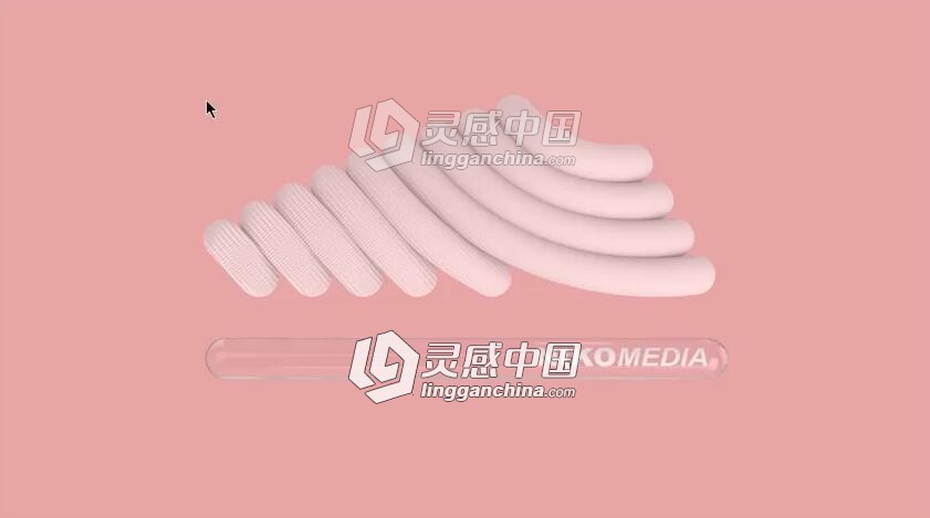 C4D制作NIK创意快进条LOGO建模材质渲染视频教程 Nike-Something Cinema 4D Tutorial  灵感中国网 www.lingganchina.com