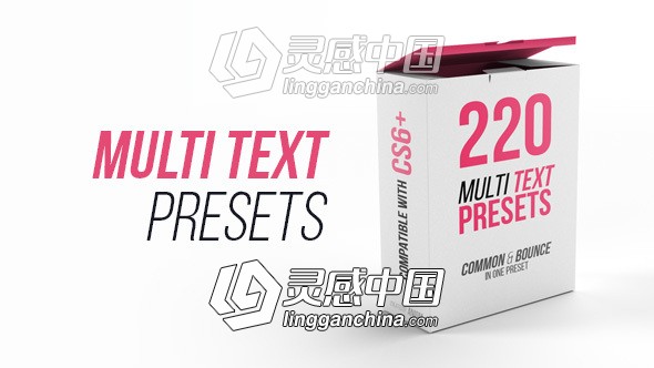 220个缓入缓出弹性MG动画文字ffx预设AE预设 Multi Text Presets  灵感中国网 www.lingganchina.com