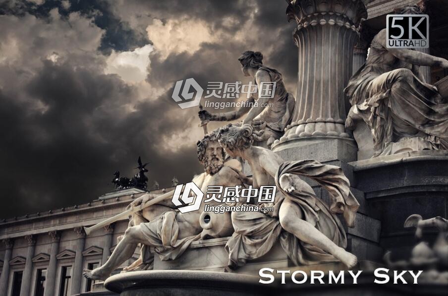 5K高清风暴乌云天空云彩叠加合成素材 25 Stormy Sky Overlays  灵感中国网 www.lingganchina.com