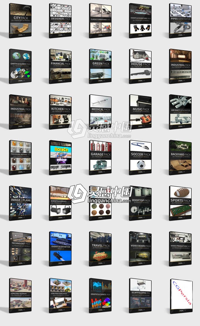 53套The Pixel Lab素材资源大合集 The Pixel Lab – All Product 2018  灵感中国网 www.lingganchina.com