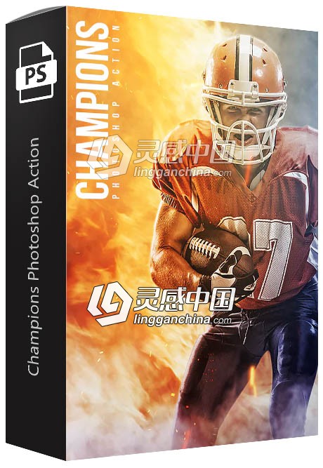 火焰和烟雾效果PS动作 Champions Photoshop Action 附视频教程  灵感中国网 www.lingganchina.com