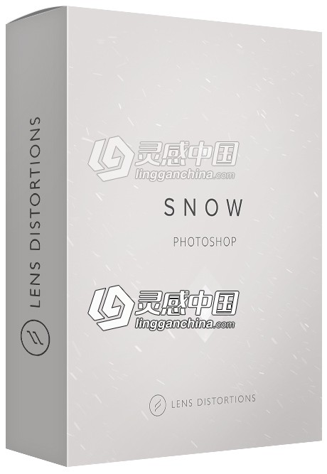 50组高清雪花冬季叠加合成素材Lens Distortions - Snow for Photoshop  灵感中国网 www.lingganchina.com