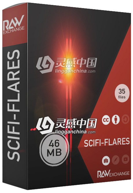 RAWexchange -星球大战未来科幻光效激光镜头光斑叠加合成素材  灵感中国网 www.lingganchina.com