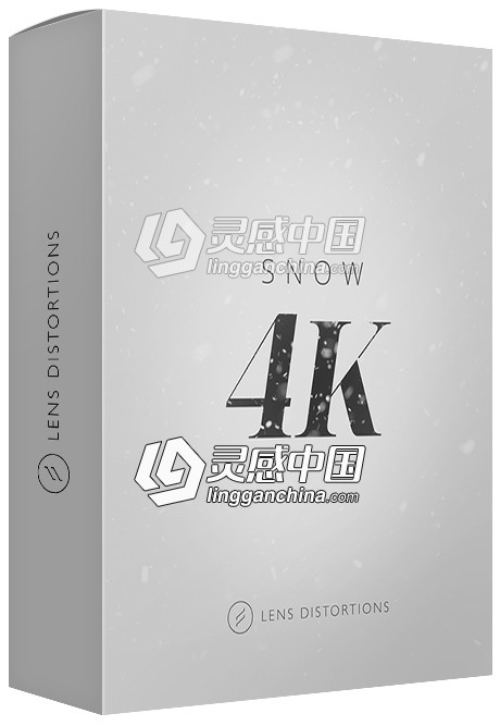 Lens Distortions - Snow (4K) 120组下雪飘雪特效合成4K视频素材  灵感中国网 www.lingganchina.com