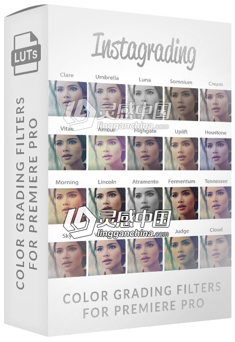 50个Instagram风格电影视频调色LUTs预设（FCPX/PR/PS/AE/达芬奇）  灵感中国网 www.lingganchina.com