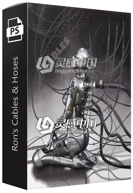 电缆软管机器人零件PSD科幻COS人像战争场景CG合成ps素材 Ron's Cables &amp; Hoses  灵感中国网 www.lingganchina.com