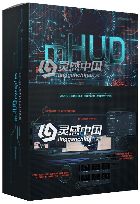FCPX插件:50组高科技HUD钢铁侠信息元素 mHUD+带通道视频素材  灵感中国网 www.lingganchina.com