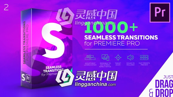 【全网首发】1000组摄像机推拉聚焦冲击信号损坏扭曲淡入淡出Premiere视频转场PR模板  灵感中国网 www.lingganchina.com