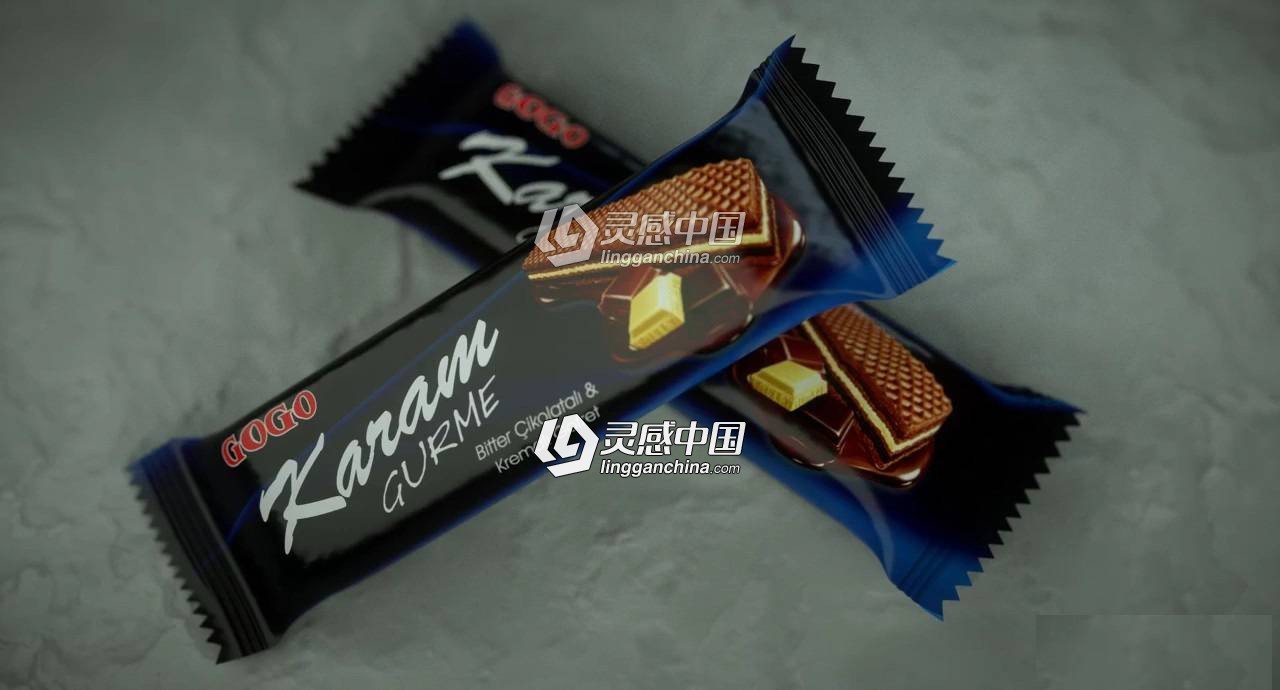 C4D巧克力产品包装建模渲染视频教程  灵感中国网 www.lingganchina.com