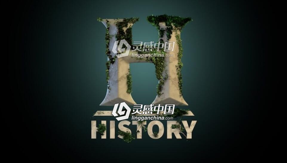 C4D制作藤蔓生长Logo效果视频教程 History Channel Logo  灵感中国网 www.lingganchina.com