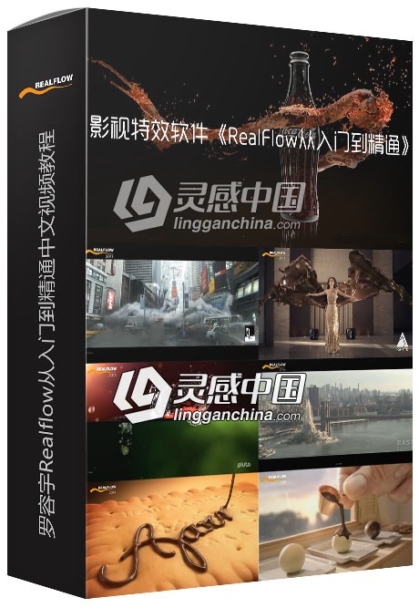 CUBE罗容宇Realflow从入门到精通中文视频教程  灵感中国网 www.lingganchina.com