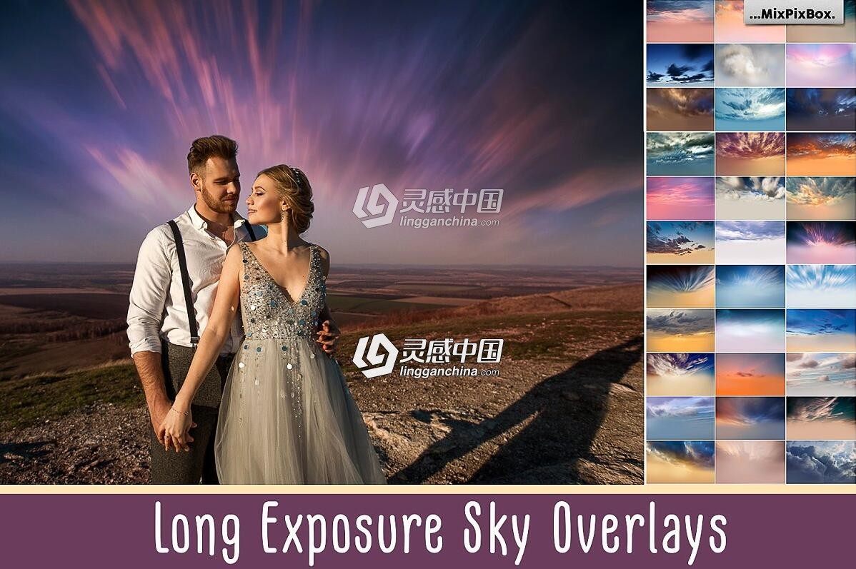 天空长曝光高清叠加合成素材 Long Exposure Sky Overlays  灵感中国网 www.lingganchina.com