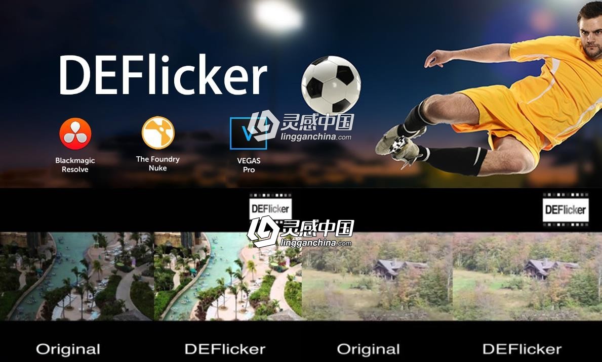 达芬奇DaVinci Resolve视频去闪烁插件RevisionFX DEFlicker 1.6.1 Win破解版  灵感中国社区 www.lingganchina.com