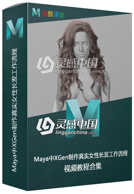 Maya中XGen制作真实女性长发工作流程视频教程  灵感中国网 www.lingganchina.com