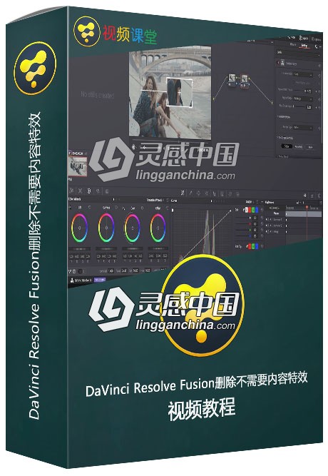 DaVinci Resolve Fusion删除不需要内容特效视频教程  灵感中国网 www.lingganchina.com