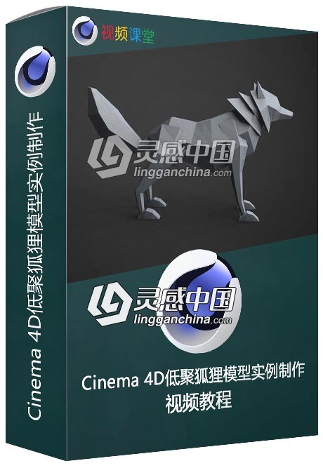 Cinema 4D低聚狐狸模型实例制作视频教程  灵感中国网 www.lingganchina.com